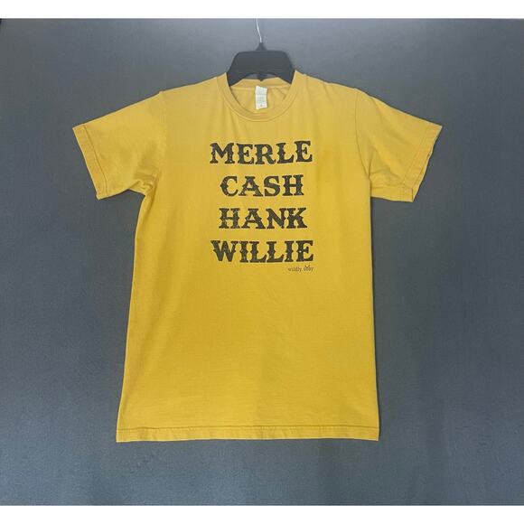 Tultex graphic tee featuring legends Merle, Cash, Hank, Willie sz S vintage - Picture 1 of 4
